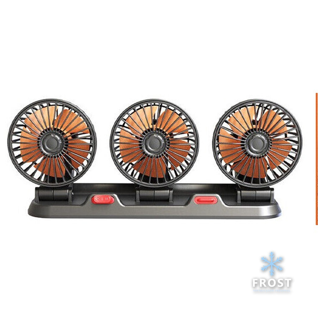 FROST Ventilador de coche 3 cabezales detalle