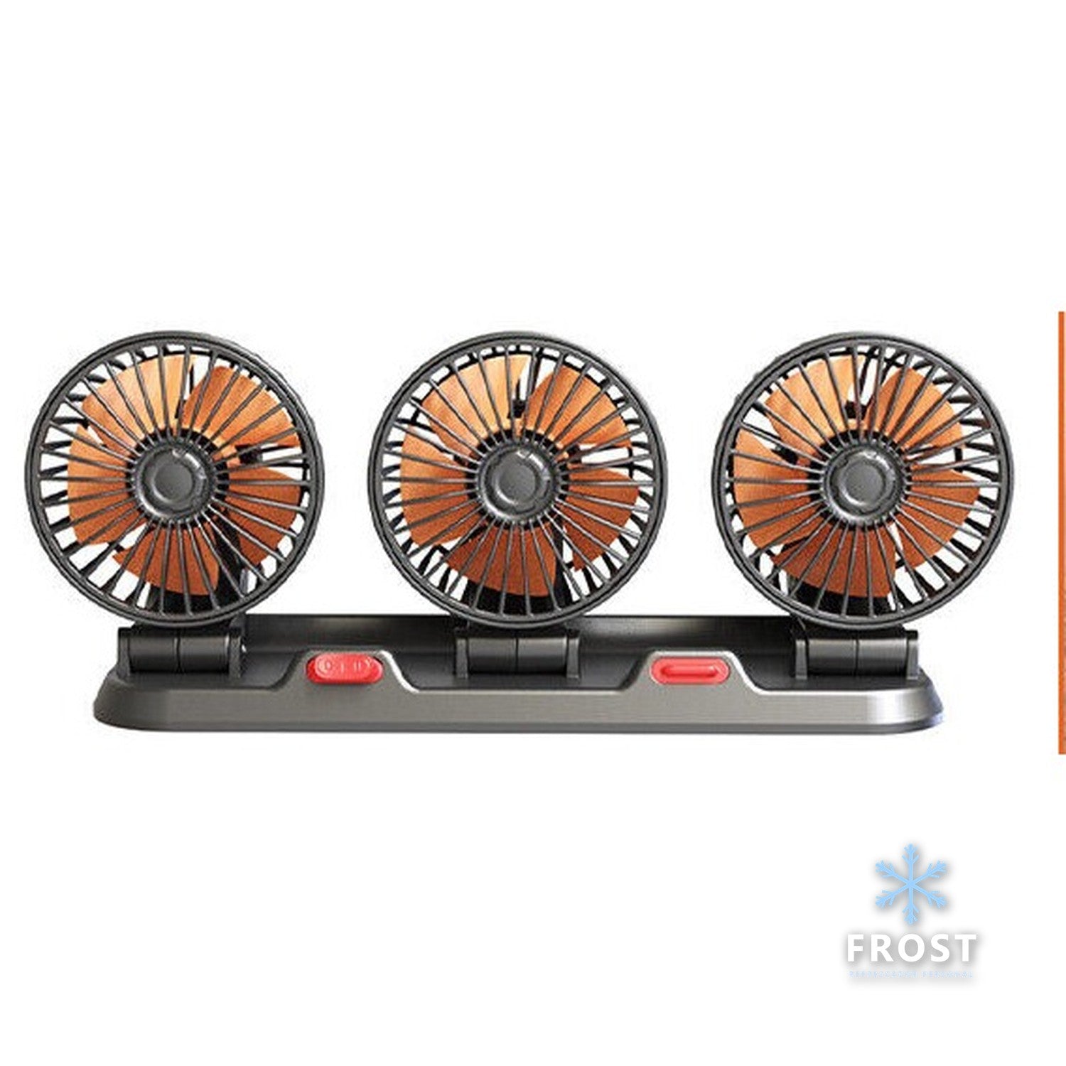 FROST Ventilador de coche 3 cabezales detalle