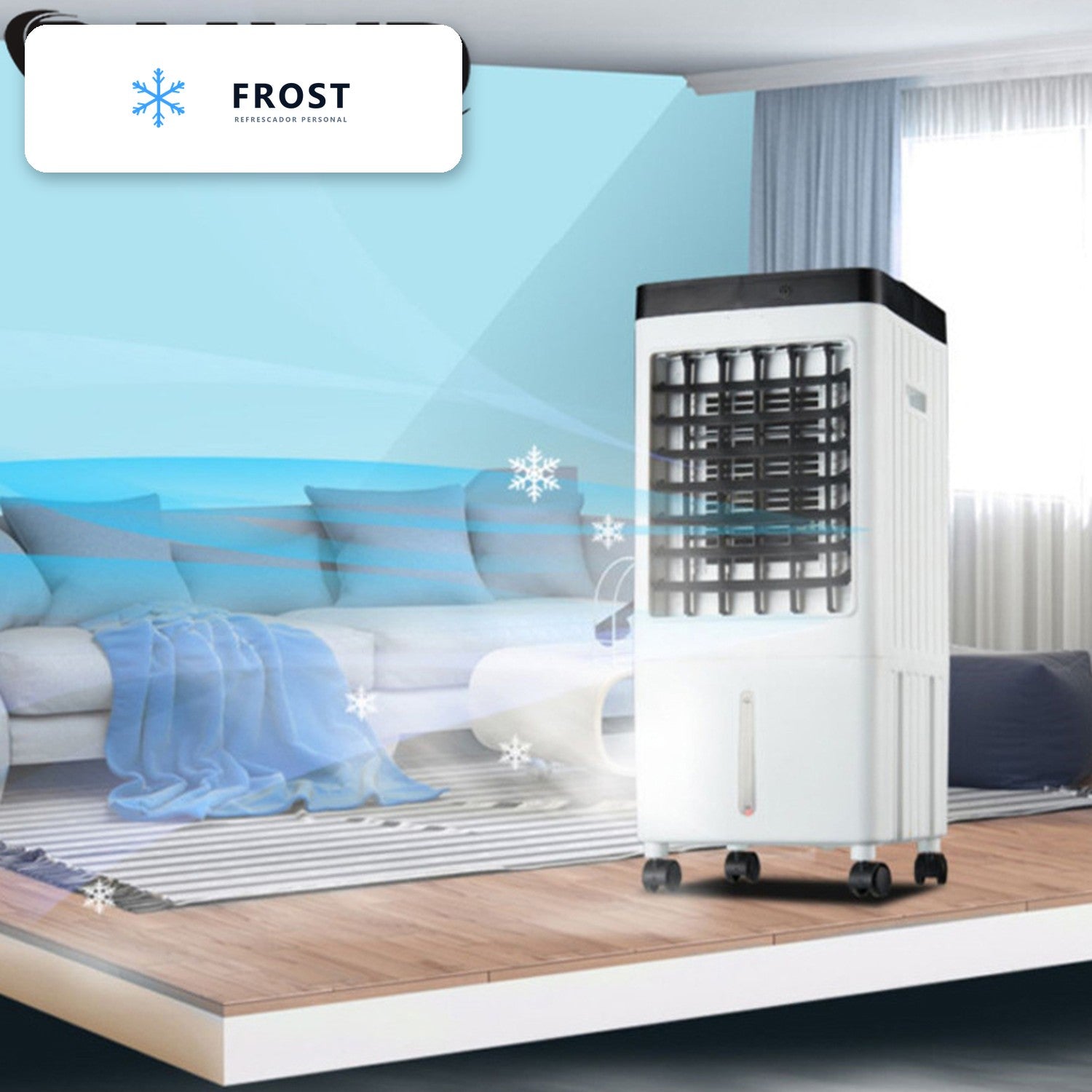FROST Refrescador de aire evaporativo XL 10L en el salón