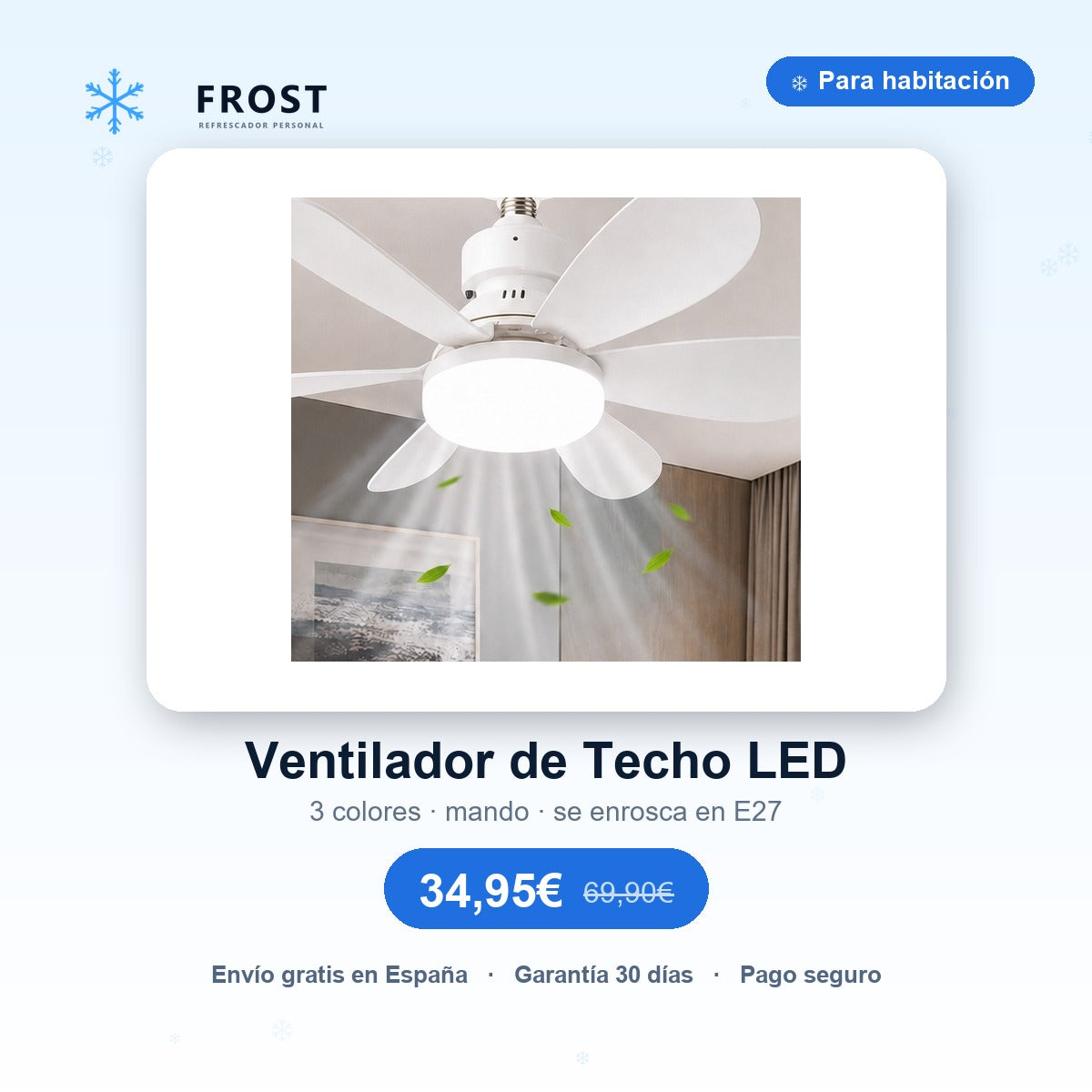 FROST Ventilador de Techo LED