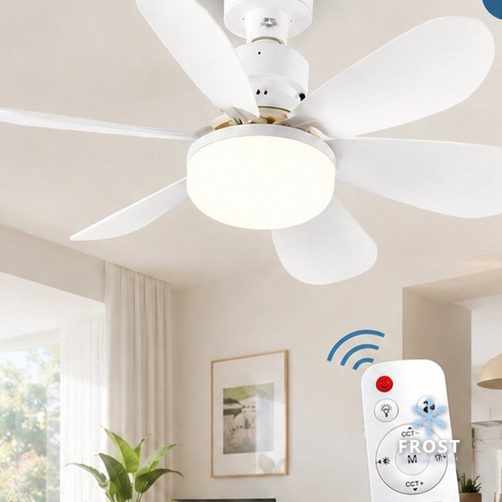 FROST Ventilador de techo con luz LED en el salón