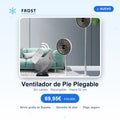 Ventilador de Pie Plegable FROST — sin cables, 69,95€